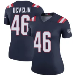 Women's James Develin New England Patriots No.46 Legend Color Rush Jersey - Navy