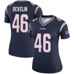 Women's James Develin New England Patriots No.46 Legend Jersey - Navy