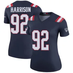 Women's James Harrison New England Patriots No.92 Legend Color Rush Jersey - Navy
