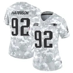 Women's James Harrison New England Patriots No.92 Limited 2024 Salute to Service Jersey - Arctic Camo