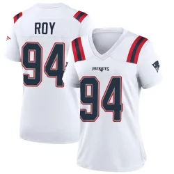 Women's Jaquelin Roy New England Patriots No.94 Game Jersey - White