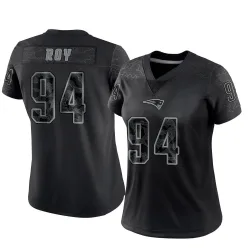 Women's Jaquelin Roy New England Patriots No.94 Limited Reflective Jersey - Black