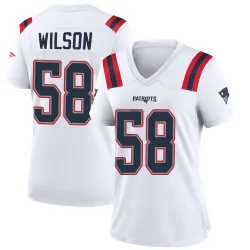 Women's Jared Wilson New England Patriots No.58 Game Jersey - White