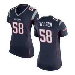 Women's Jared Wilson New England Patriots No.58 Game Team Color Jersey - Navy Blue