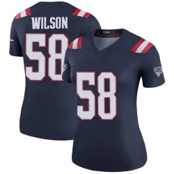 Women's Jared Wilson New England Patriots No.58 Legend Color Rush Jersey - Navy