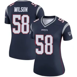 Women's Jared Wilson New England Patriots No.58 Legend Jersey - Navy