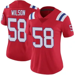 Women's Jared Wilson New England Patriots No.58 Limited Vapor Untouchable Alternate Jersey - Red