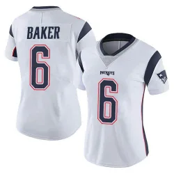 Women's Javon Baker New England Patriots No.6 Limited Vapor Untouchable Jersey - White