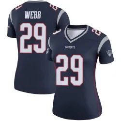 Women's Jeremiah Webb New England Patriots No.29 Legend Jersey - Navy