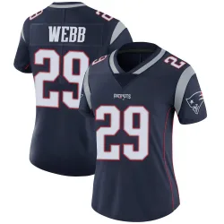 Women's Jeremiah Webb New England Patriots No.29 Limited Team Color Vapor Untouchable Jersey - Navy