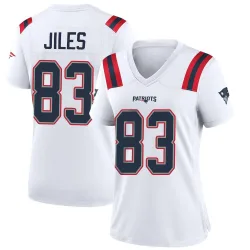 Women's John Jiles New England Patriots No.83 Game Jersey - White