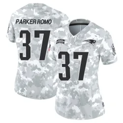 Women's John Parker Romo New England Patriots No.37 Limited 2024 Salute to Service Jersey - Arctic Camo