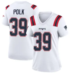 Women's Jordan Polk New England Patriots No.39 Game Jersey - White