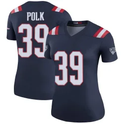 Women's Jordan Polk New England Patriots No.39 Legend Color Rush Jersey - Navy