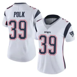 Women's Jordan Polk New England Patriots No.39 Limited Vapor Untouchable Jersey - White