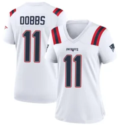 Women's Joshua Dobbs New England Patriots No.11 Game Jersey - White