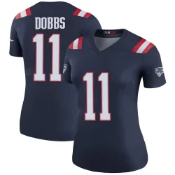 Women's Joshua Dobbs New England Patriots No.11 Legend Color Rush Jersey - Navy