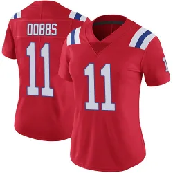 Women's Joshua Dobbs New England Patriots No.11 Limited Vapor Untouchable Alternate Jersey - Red