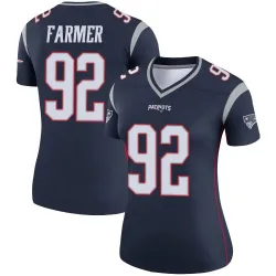 Women's Joshua Farmer New England Patriots No.92 Legend Jersey - Navy
