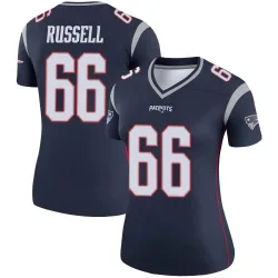 Women's Jotham Russell New England Patriots No.66 Legend Jersey - Navy