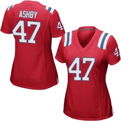 Women's Julian Ashby New England Patriots No.47 Game Alternate Jersey - Red