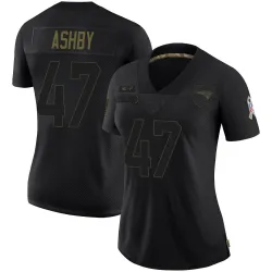 Women's Julian Ashby New England Patriots No.47 Limited 2020 Salute To Service Jersey - Black