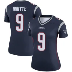 Women's Kayshon Boutte New England Patriots No.9 Legend Jersey - Navy