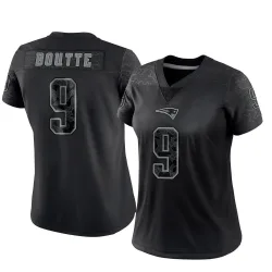 Women's Kayshon Boutte New England Patriots No.9 Limited Reflective Jersey - Black