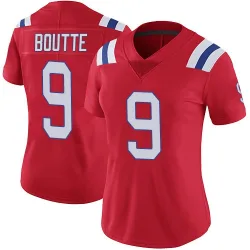 Women's Kayshon Boutte New England Patriots No.9 Limited Vapor Untouchable Alternate Jersey - Red