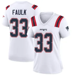 Women's Kevin Faulk New England Patriots No.33 Game Jersey - White