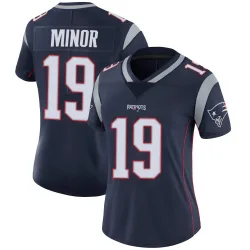 Women's Kobee Minor New England Patriots No.19 Limited Team Color Vapor Untouchable Jersey - Navy