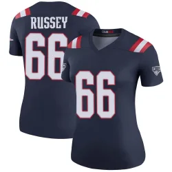 Women's Kody Russey New England Patriots No.66 Legend Color Rush Jersey - Navy