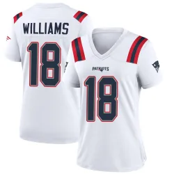 Women's Kyle Williams New England Patriots No.18 Game Jersey - White