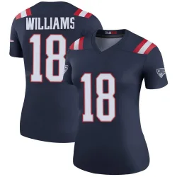 Women's Kyle Williams New England Patriots No.18 Legend Color Rush Jersey - Navy