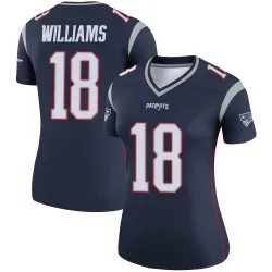 Women's Kyle Williams New England Patriots No.18 Legend Jersey - Navy