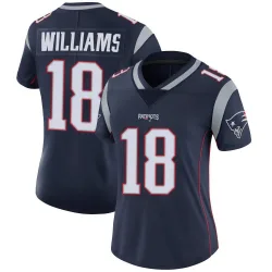 Women's Kyle Williams New England Patriots No.18 Limited Team Color Vapor Untouchable Jersey - Navy