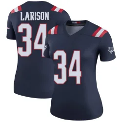 Women's Lan Larison New England Patriots No.34 Legend Color Rush Jersey - Navy
