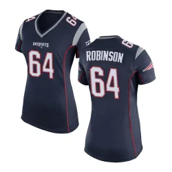 Women's Layden Robinson New England Patriots No.64 Game Team Color Jersey - Navy Blue