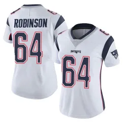 Women's Layden Robinson New England Patriots No.64 Limited Vapor Untouchable Jersey - White