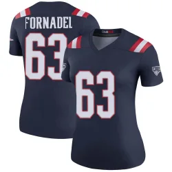 Women's Liam Fornadel New England Patriots No.63 Legend Color Rush Jersey - Navy