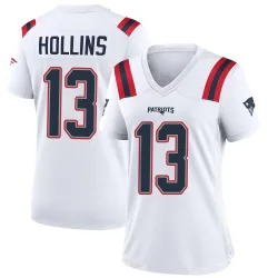Women's Mack Hollins New England Patriots No.13 Game Jersey - White