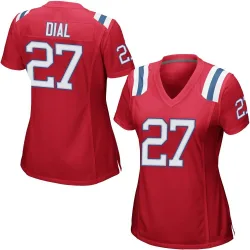 Women's Marcellas Dial Jr. New England Patriots No.27 Game Alternate Jersey - Red