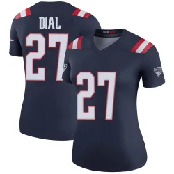 Women's Marcellas Dial Jr. New England Patriots No.27 Legend Color Rush Jersey - Navy