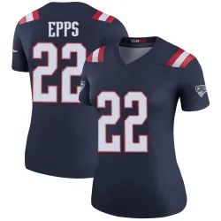 Women's Marcus Epps New England Patriots No.22 Legend Color Rush Jersey - Navy