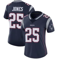 Women's Marcus Jones New England Patriots No.25 Limited Team Color Vapor Untouchable Jersey - Navy