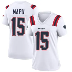 Women's Marte Mapu New England Patriots No.15 Game Jersey - White