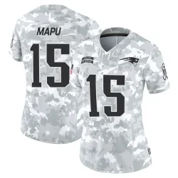 Women's Marte Mapu New England Patriots No.15 Limited 2024 Salute to Service Jersey - Arctic Camo