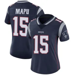 Women's Marte Mapu New England Patriots No.15 Limited Team Color Vapor Untouchable Jersey - Navy