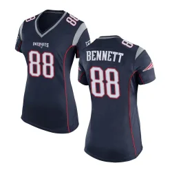 Women's Martellus Bennett New England Patriots No.88 Game Team Color Jersey - Navy Blue