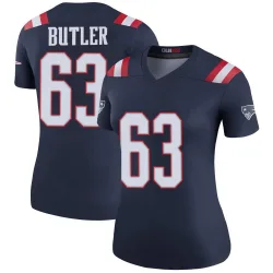 Women's Mehki Butler New England Patriots No.63 Legend Color Rush Jersey - Navy